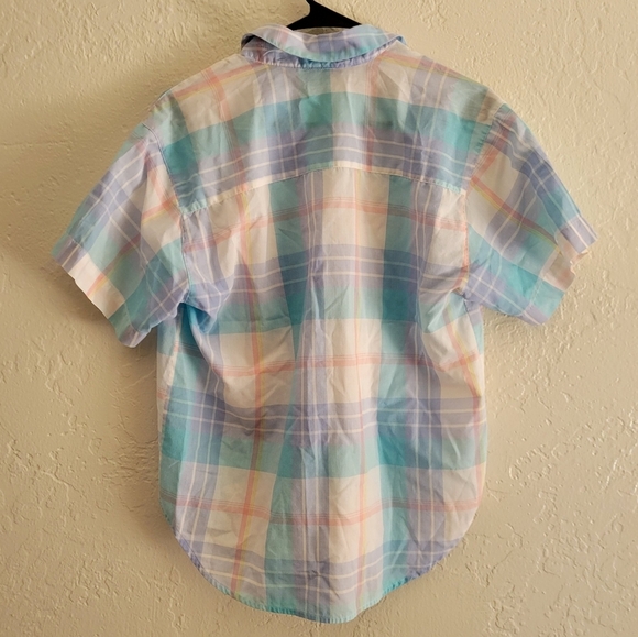 DVF Vintage Plaid Blouse Size Small - Picture 2 of 5